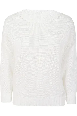 ZANONE Femme, Pulls, Blanc, Taille: 40 FR Pull en coton blanc Fabriqué en Italie