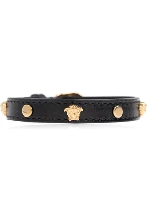VERSACE Femme, Accessoires, Noir, Taille: ONE Size Bracelet en cuir