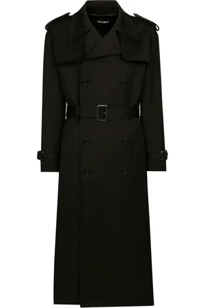 Dolce & Gabbana Homme, Manteaux, Noir, Taille: L Trench-coat Classique