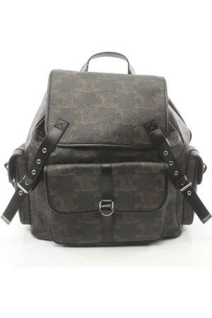 Céline Homme, Pre-owned, Noir, Taille: ONE Size Pre-owned Toile sacs-dos