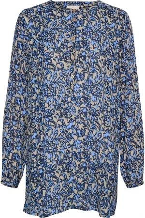Kaffe Femme, Robes, Multicolore, Taille: 44 FR Tunique Imprimée Blouse Fleur Graphique