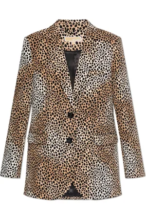 Michael Kors Femme, Vestes, Multicolore, Taille: 40 FR Blazer à imprimé animalier