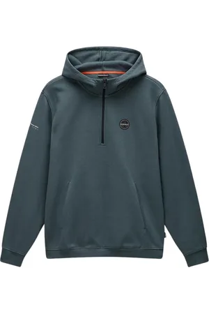 Napapijri Homme, Sweatshirts et sweats à capuche, Vert, Taille: M Sweat à capuche élégant avec détail badge