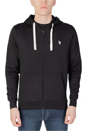 U.S. Polo Assn. Homme, Sweatshirts et sweats à capuche, Noir, Taille: M Sweat à Capuche en Coton Noir