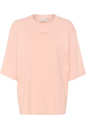 Gestuz Femme, Tops, Rose, Taille: 38 FR Tee Top Brodé Peach Whip