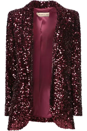 BLANCA Femme, Vestes, Brun, Taille: 42 FR Veste Bordeaux à Paillettes Aw24