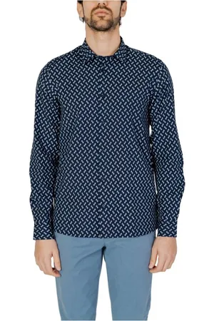 Antony Morato Homme, Chemises, Bleu, Taille: S Chemise Manches Longues Viscose Coton