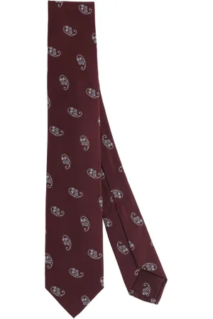 BARBA Homme, Accessoires, Rouge, Taille: ONE Size Cravate en Cachemire et Soie avec 7 Plis
