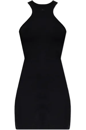 Courrèges Femme, Robes, Noir, Taille: 42 FR Robe avec Logo