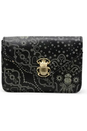 CLARIS VIROT Femme, Accessoires, Noir, Taille: ONE Size Porte-Cartes Élégant avec Fermoir Scarabée