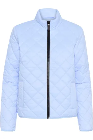 Kaffe Femme, Vestes, Bleu, Taille: 42 FR Veste matelassée Windsurfer avec Poches