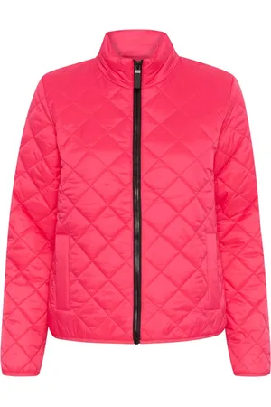 Kaffe Femme, Vestes, Rose, Taille: 36 FR Veste matelassée framboise