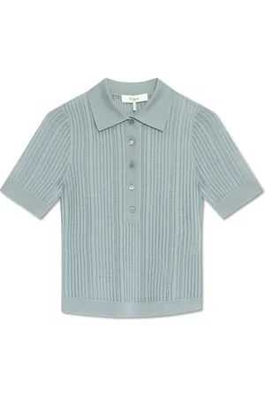 Chloé Femme, Tops, Bleu, Taille: 38 FR Polo en laine