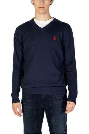 U.S. Polo Assn. Homme, Pulls, Bleu, Taille: XL Pull en mélange de cachemire Vêtements tricotés pour hommes