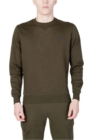 U.S. Polo Assn. Homme, Sweatshirts et sweats à capuche, Vert, Taille: S Sweat à Capuche en Coton Collection Automne/Hiver