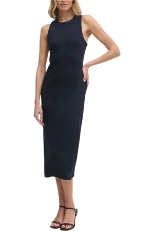 Calvin Klein Femme, Robes, Bleu, Taille: 38 FR Collection Classique de Jeans Denim