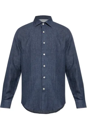 ELEVENTY Homme, Chemises, Bleu, Taille: L Chemise en lin