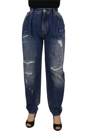 Dolce & Gabbana Femme, Jeans, Bleu, Taille: 36 FR Jean Skinny Taille Haute - Bleu Lavé