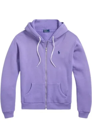 Ralph Lauren Femme, Sweatshirts et sweats à capuche, Violet, Taille: 40 FR Sweat à capuche zippé