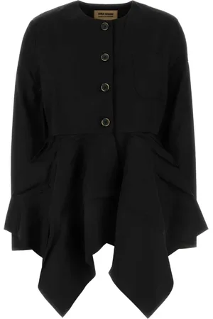 UMA WANG Femme, Vestes, Noir, Taille: 38 FR Veste noire en mélange viscose