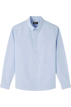A.P.C. Homme, Chemises, Bleu, Taille: XL Chemise Greg Logo