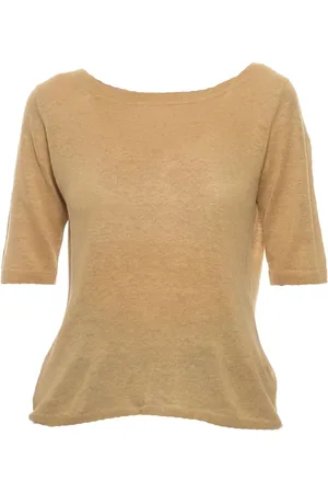 Majestic Femme, Pulls, Jaune, Taille: 38 FR Élégant Tricot K194-Fpu515