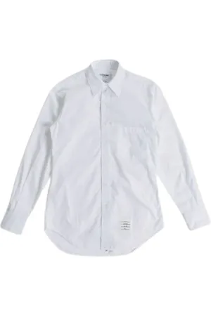 Thom Browne Homme, Chemises, Blanc, Taille: M Chemise Classique en Coton Blanc