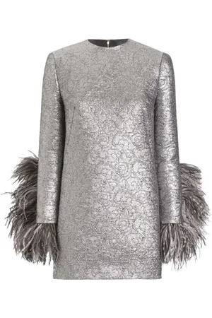 Dolce & Gabbana Femme, Robes, Gris, Taille: 40 FR Robe Courte Argent Mini
