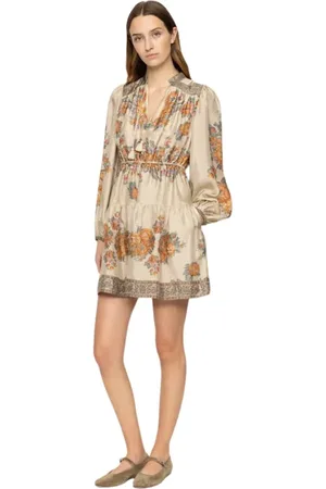 SEA Femme, Robes, , Taille: 38 FR Robe Mini Imprimée Floral avec Manches Bouffantes