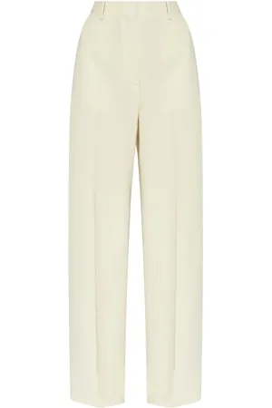 THEORY Femme, Pantalons, , Taille: 34 FR Pantalon Blanc Cassé avec Plis