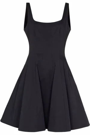 Staud Femme, Robes, Noir, Taille: 38 FR Robe Noire en Coton à Encolure Carrée