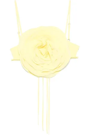 BLUMARINE Femme, Tops, Jaune, Taille: 40 FR Haut Jaune Tournesol à Bretelles Réglables