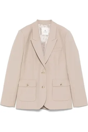 ANINE BING Femme, Vestes, , Taille: 36 FR Veste Taupe à Boutons avec Poches