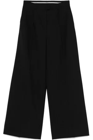 Herskind Femme, Pantalons, Noir, Taille: 36 FR Pantalon Gris Foncé Boutonné
