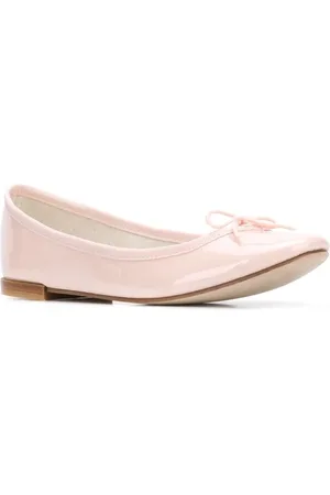 Repetto Femme, Chaussures, Rose, Taille: 38 EU Chaussures ballerines en cuir verni rose clair