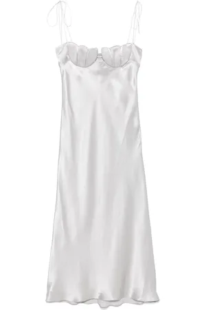 Anna October Femme, Robes, Gris, Taille: 40 FR Robe Grise avec Col Bustier