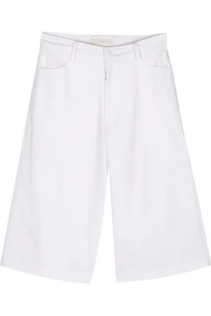 FAITHFULL THE BRAND Femme, Shorts, Blanc, Taille: 36 FR Pantalon Large en Coton Blanc