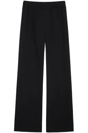 ANINE BING Femme, Pantalons, Noir, Taille: 36 FR Pantalon Noir à Détail Plissé Taille Haute