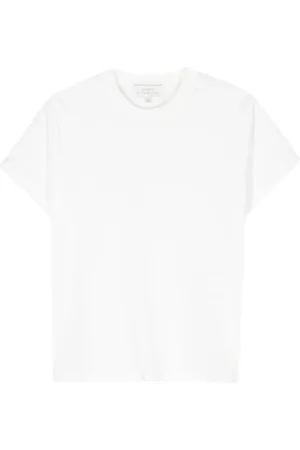 STUDIO NICHOLSON Femme, Tops, Blanc, Taille: 40 FR T-shirt en Coton Blanc Col Rond