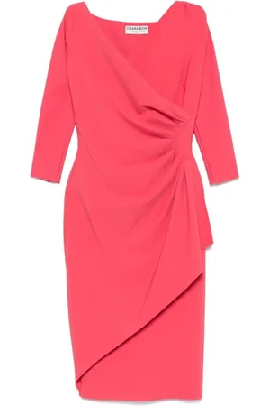 CHIARA BONI Femme, Robes, Rose, Taille: 40 FR Robe Pêche Rose à Panneau Drapé