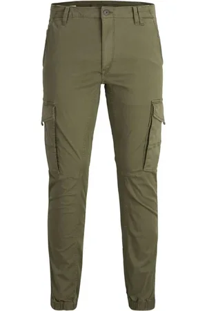 JACK & JONES Homme, Pantalons, Vert, Taille: W27 L32 Pantalon slim en coton vert
