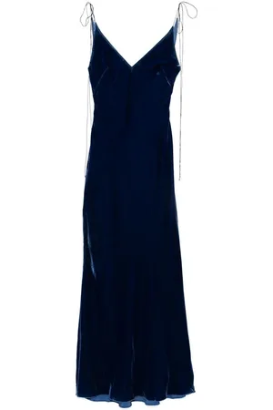Anna October Femme, Robes, Bleu, Taille: 40 FR Robe Bleu Océan Dos Ouvert