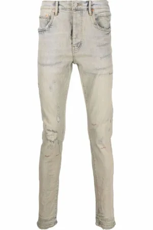Purple Brand Homme, Jeans, Bleu, Taille: W29 Ash Skinny Cut Distressed Denim