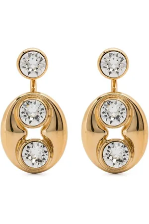 Amina Muaddi Femme, Accessoires, Jaune, Taille: ONE Size Boucles dOreilles Papillon en Cristal