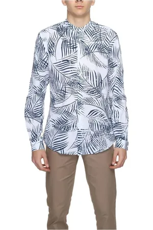 Antony Morato Homme, Chemises, Bleu, Taille: S Chemise à manches longues en lin Collection Printemps/Été