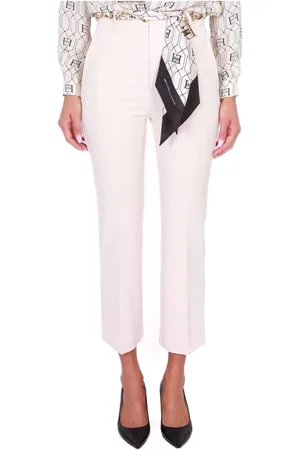 Elisabetta Franchi Femme, Pantalons, , Taille: 38 FR Pantalon Cigarette Slim avec Ceinture