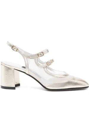Carel Femme, Chaussures, Jaune, Taille: 37 EU Boucle de Slingback en Or Talon Moyen