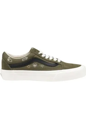Vans Femme, Chaussures, Vert, Taille: 37 EU Baskets en Cuir Vert Collection Femme