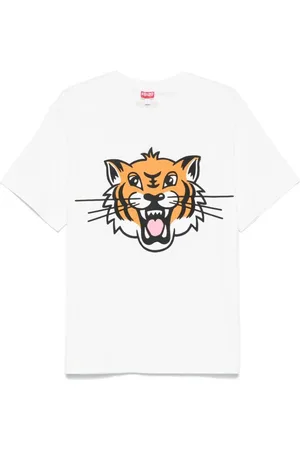 Kenzo Homme, Tops, Blanc, Taille: L T-shirt unisexe col rond blanc