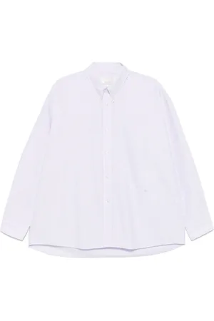 STUDIO NICHOLSON Homme, Chemises, Blanc, Taille: M Chemise Lilas à Boutons Manches Longues
